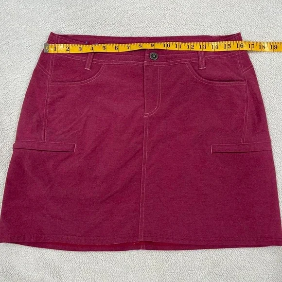Kuhl Skort Women s 8 Mauve Hiking Camp Skirt Zip Pockets Stretch - Picture 3 of 8